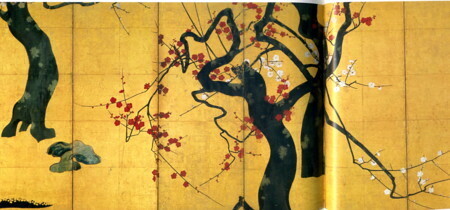 光琳紅梅図屏風１.JPG